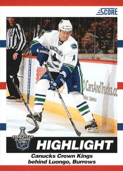 2010-11 Score - Glossy #492 Alexandre Burrows  Front