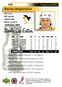 1999-00 Upper Deck MVP Stanley Cup Edition #152 Darius Kasparaitis Back