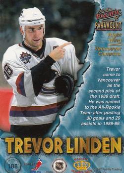 1997-98 Pacific Paramount - Copper #188 Trevor Linden Back