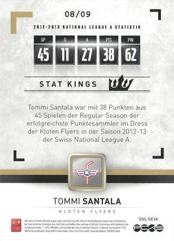 2013 PCAS Silver Series - Stat Kings Yellow #SNL-SK14 Tommi Santala Back