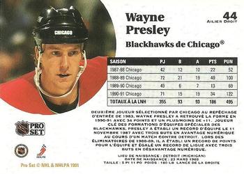 1991-92 Pro Set French #44 Wayne Presley Back