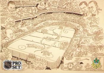 1991-92 Pro Set French #591 Illustration sur les Bruins de Boston (Boston Bruins Cartoon) Front