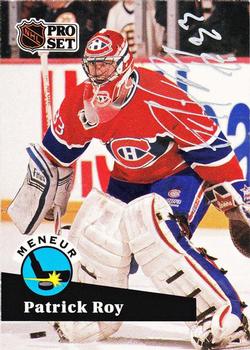 1991-92 Pro Set French #599 Patrick Roy Front