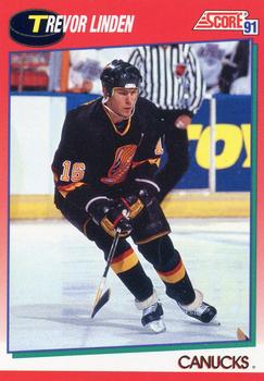 1991-92 Score Canadian English #8 Trevor Linden Front