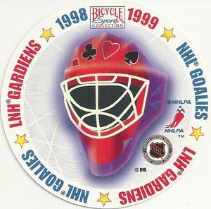 1998-99 Bicycle NHL Hockey Aces Goalies #9♠ Trevor Kidd Back