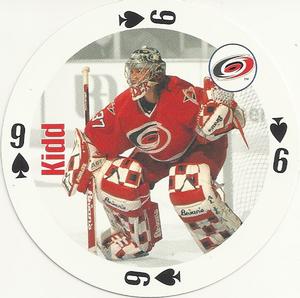 1998-99 Bicycle NHL Hockey Aces Goalies #9♠ Trevor Kidd Front