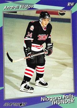 1993-94 Slapshot Niagara Falls Thunder (OHL) #22 Anatoli Filatov Front