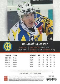 2013-14 PCAS Swiss National League #SNL-070 Dario Bürgler Back