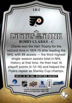 2014-15 Upper Deck Overtime - Lords of the Rink #LR-2 Bobby Clarke Back