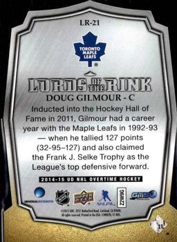 2014-15 Upper Deck Overtime - Lords of the Rink #LR-21 Doug Gilmour Back