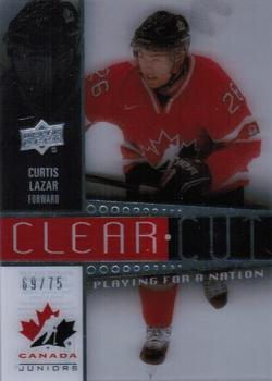 2014 Upper Deck Team Canada Juniors - Clear Cut Playing for a Nation #PFN-9 Curtis Lazar Front
