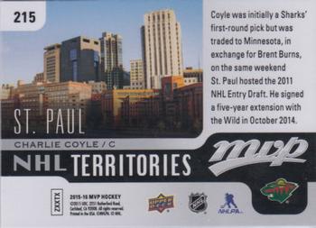 2015-16 Upper Deck MVP #215 Charlie Coyle Back