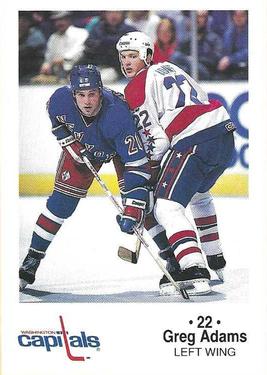 1986-87 Washington Capitals Police #NNO Greg Adams Front