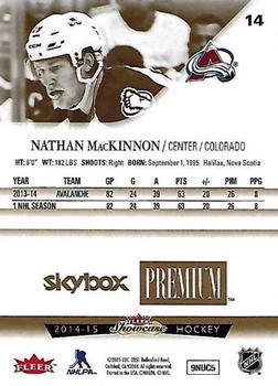 2014-15 Fleer Showcase - Skybox Premium #14 Nathan MacKinnon Back