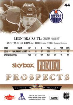 2014-15 Fleer Showcase - Skybox Premium #44 Leon Draisaitl Back