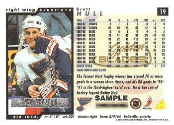1996-97 Score - Golden Blades Samples #19 Brett Hull Back