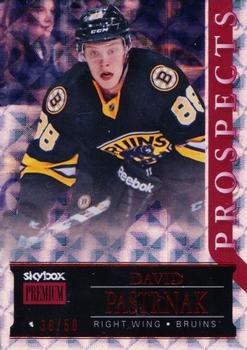 2014-15 Fleer Showcase - SkyBox Premium Star Rubies #43 David Pastrnak Front