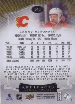 2015-16 Upper Deck Artifacts #141 Lanny McDonald Back