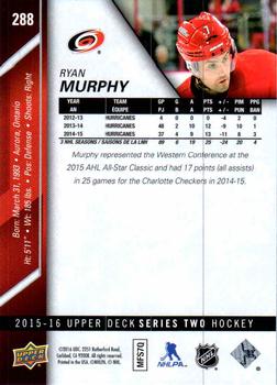 2015-16 Upper Deck #288 Ryan Murphy Back