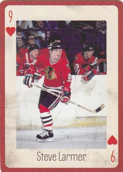 2005 Hockey Legends Chicago Blackhawks Playing Cards #9♥ Steve Larmer Front