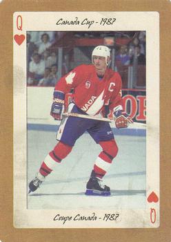 2005 Hockey Legends Wayne Gretzky Playing Cards #Q♥ Canada Cup - 1987 Front