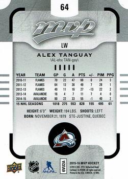 2015-16 Upper Deck MVP - Silver Script #64 Alex Tanguay Back