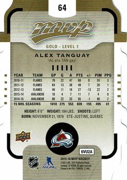 2015-16 Upper Deck MVP - Colours and Contours #64 Alex Tanguay Back