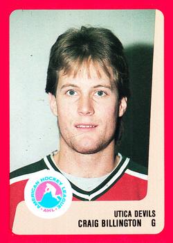 1988-89 ProCards Utica Devils (AHL) #NNO Craig Billington Front