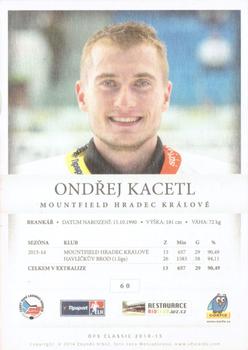 2014-15 OFS Classic #60 Ondrej Kacetl Back