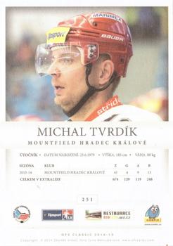 2014-15 OFS Classic #251 Michal Tvrdik Back