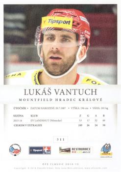 2014-15 OFS Classic #311 Lukas Vantuch Back