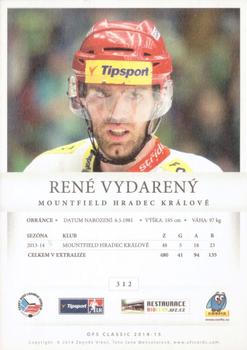 2014-15 OFS Classic #312 Rene Vydareny Back