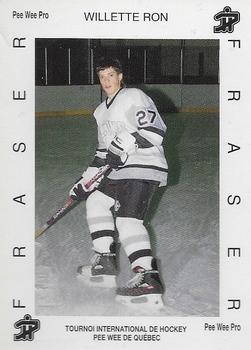 1992 Quebec International Pee-Wee Tournament #1872 Ron Willette Front