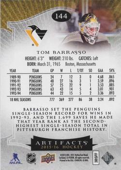 2015-16 Upper Deck Artifacts - Sapphire #144 Tom Barrasso Back