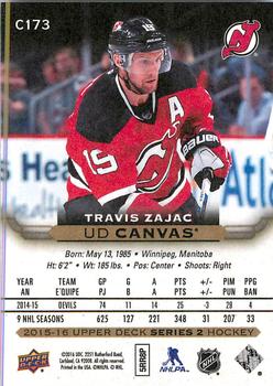 2015-16 Upper Deck - UD Canvas #C173 Travis Zajac Back