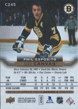 2015-16 Upper Deck - UD Canvas #C245 Phil Esposito Back