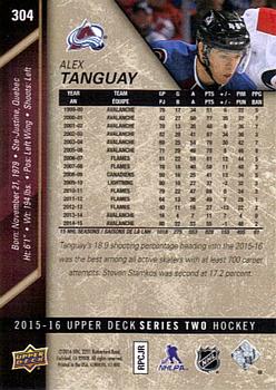 2015-16 Upper Deck - UD High Gloss #304 Alex Tanguay Back