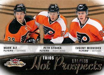 2015-16 Fleer Showcase #105 Mark Alt / Petr Straka / Evgeny Medvedev Front