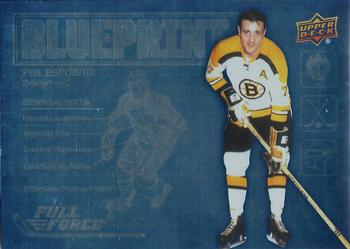 2015-16 Upper Deck Full Force - Blueprint #BP-PE Phil Esposito Front