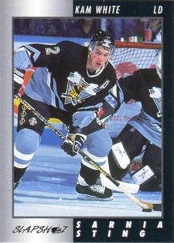 1994-95 Slapshot Sarnia Sting (OHL) #4 Kam White Front