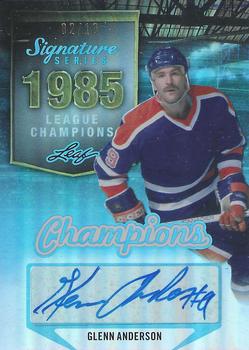 2015 Leaf Signature Series - Signature Champions - Blue #SCH-GA1 Glenn Anderson Front