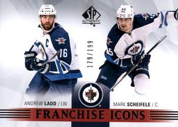 2015-16 SP Authentic #190 Andrew Ladd / Mark Scheifele Front