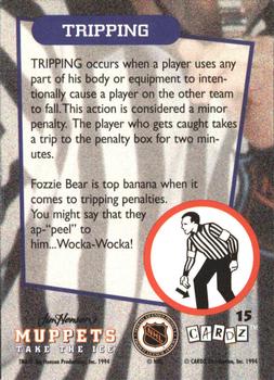 1994 Cardz Muppets Take the Ice #15 Tripping Back