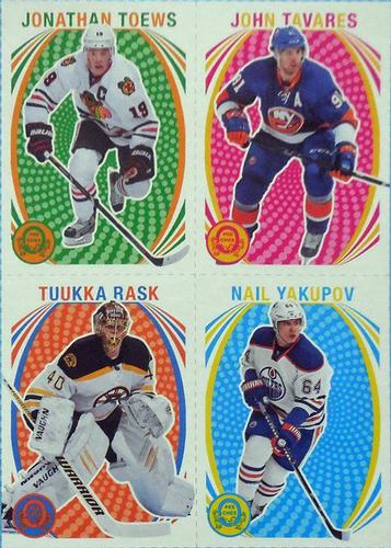 2013-14 O-Pee-Chee - Retro Box Bottom Panels #NNO Jonathan Toews / John Tavares / Tuukka Rask / Nail Yakupov Front