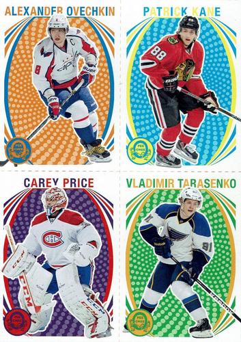 2013-14 O-Pee-Chee - Retro Box Bottom Panels #NNO Alexander Ovechkin / Patrick Kane / Carey Price / Vladimir Tarasenko Front