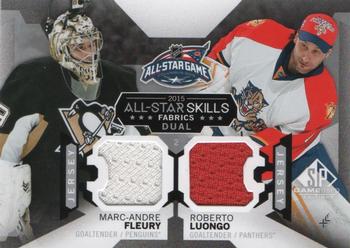 2015-16 SP Game Used - 2015 All-Star Fabrics Duals #AS2-21 Marc-Andre Fleury / Roberto Luongo Front