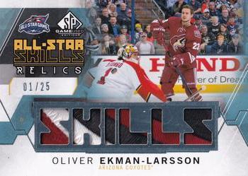 2015-16 SP Game Used - 2015 All-Star Skills Relics Platinum Blue Patch #AS-OE Oliver Ekman-Larsson Front