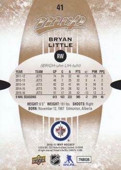 2016-17 Upper Deck MVP #41 Bryan Little Back