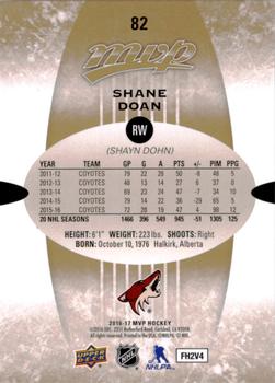 2016-17 Upper Deck MVP #82 Shane Doan Back