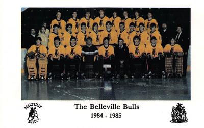 1984-85 Belleville Bulls (OHL) Police #1 Team Photo Front